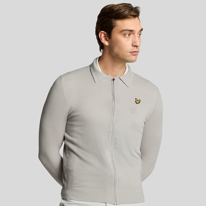 Airlight Knitted Cardigan Grau Lyle & Scott