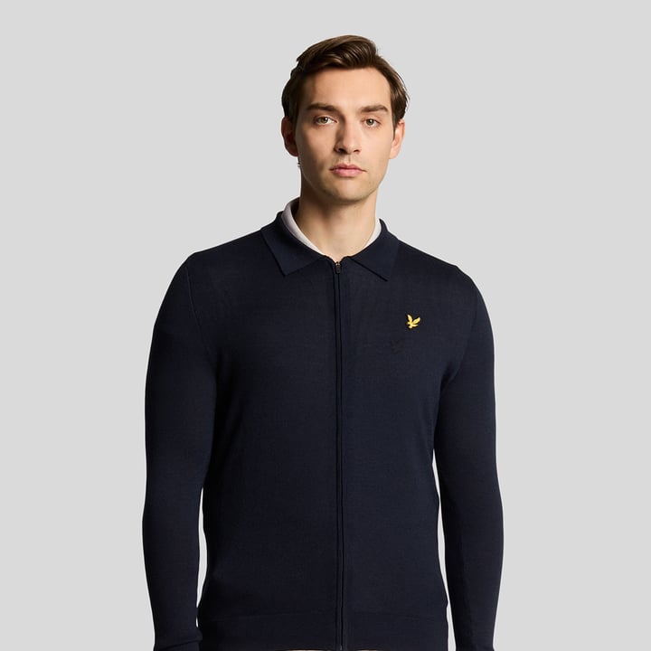 Airlight Knitted Cardigan Bleu Lyle & Scott