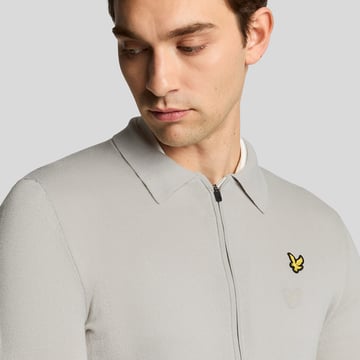 Airlight Knitted Cardigan Grau Lyle & Scott