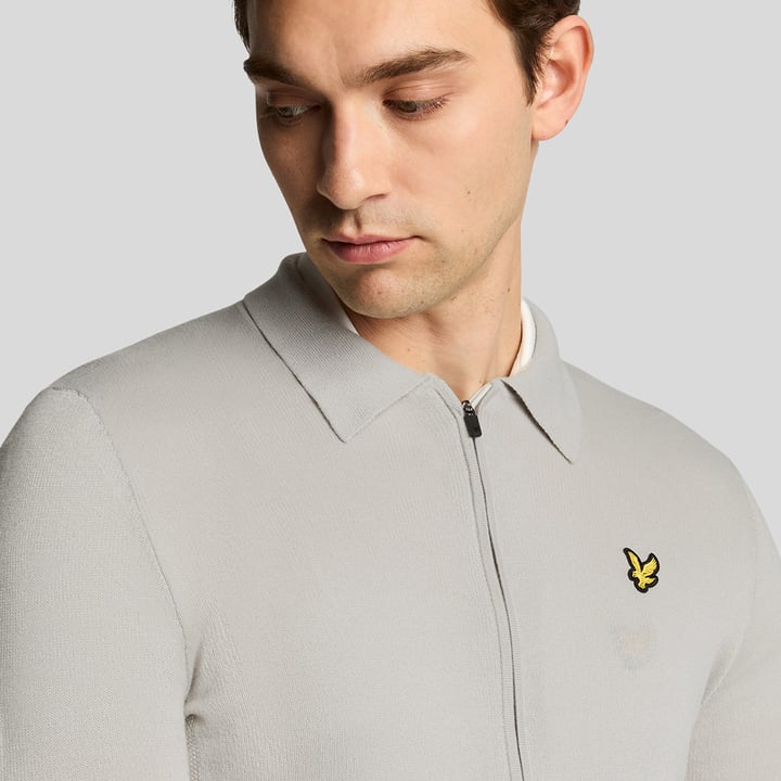 Airlight Knitted Cardigan Grau Lyle & Scott