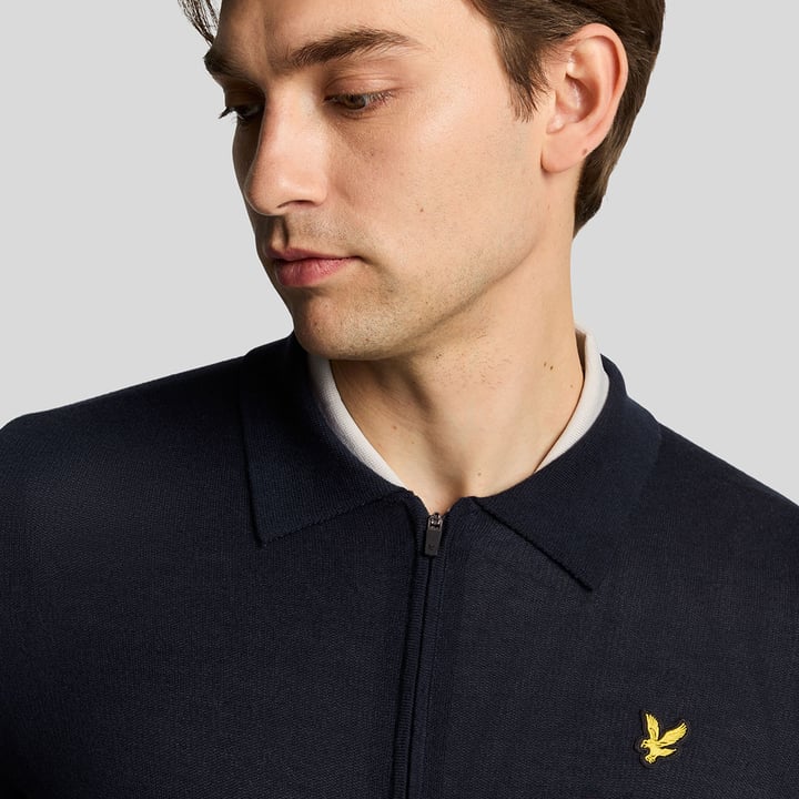 Airlight Knitted Cardigan Bleu Lyle & Scott