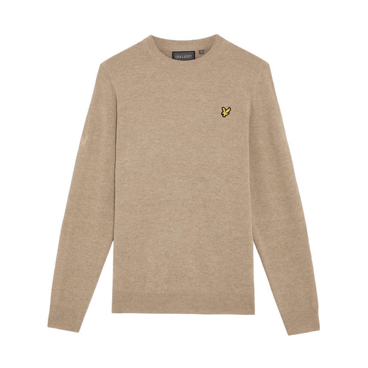 Lambswool Blend Crew Beige Lyle & Scott