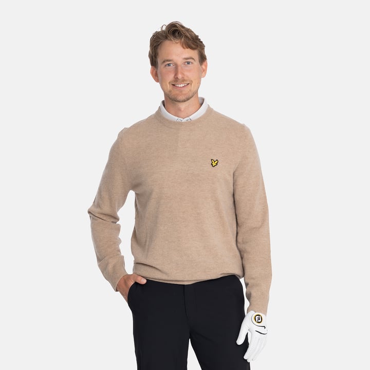 Lambswool Blend Crew Beige Lyle & Scott