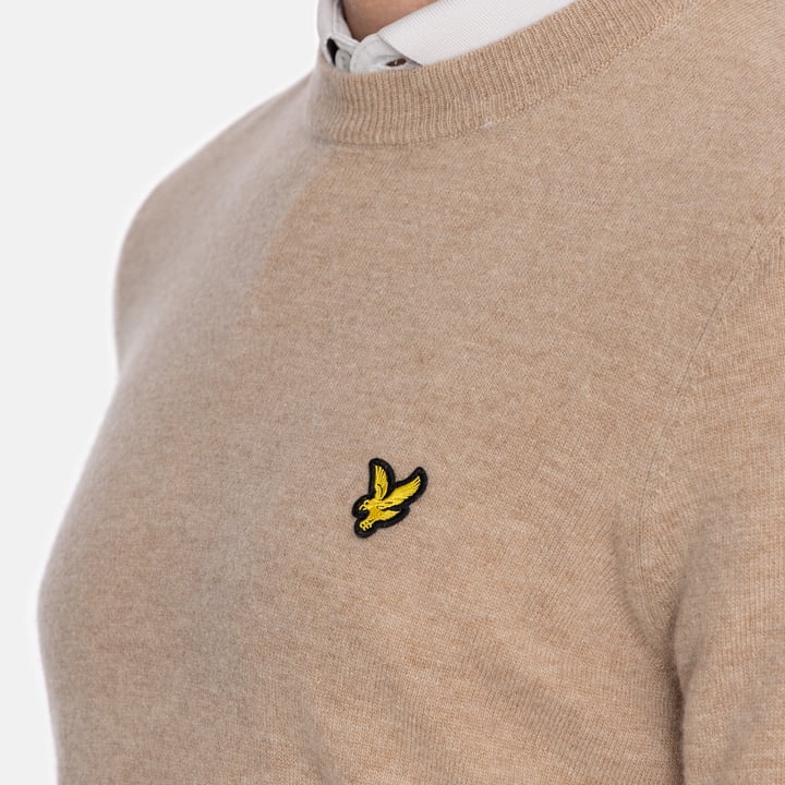 Lambswool Blend Crew Beige Lyle & Scott