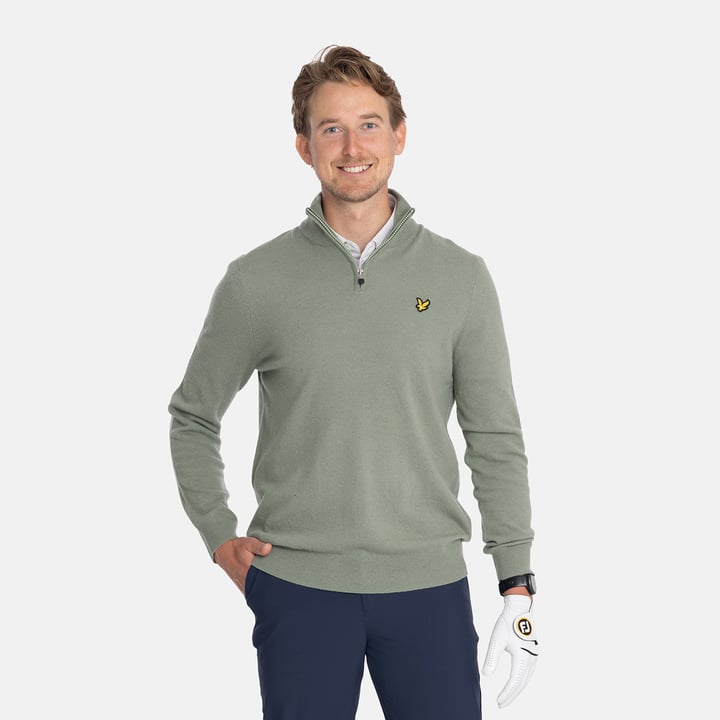 Lambswool Blend Quarter Zip Lyle & Scott