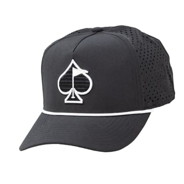 Perforated Rope Hat Musta Pins & Aces
