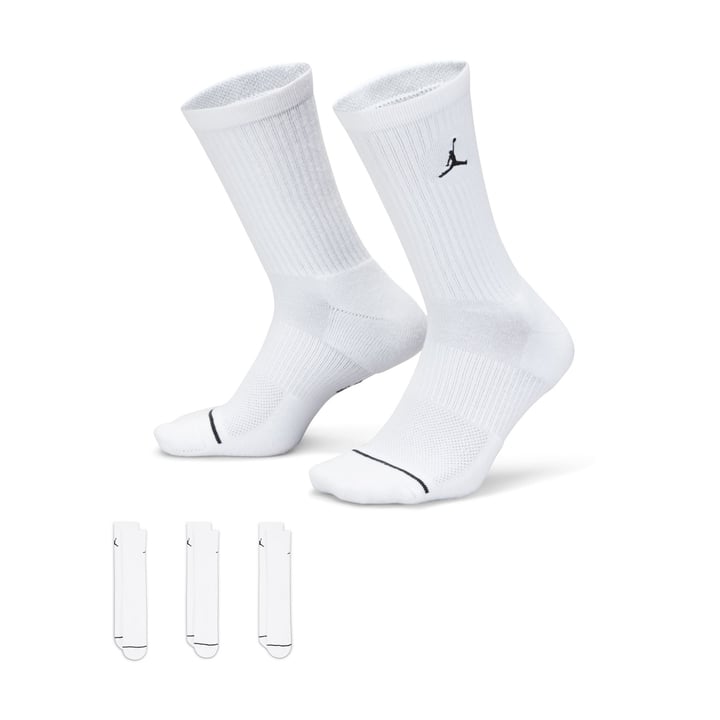 Jordan Everyday Crew Socks 3 Pairs Weiß Nike