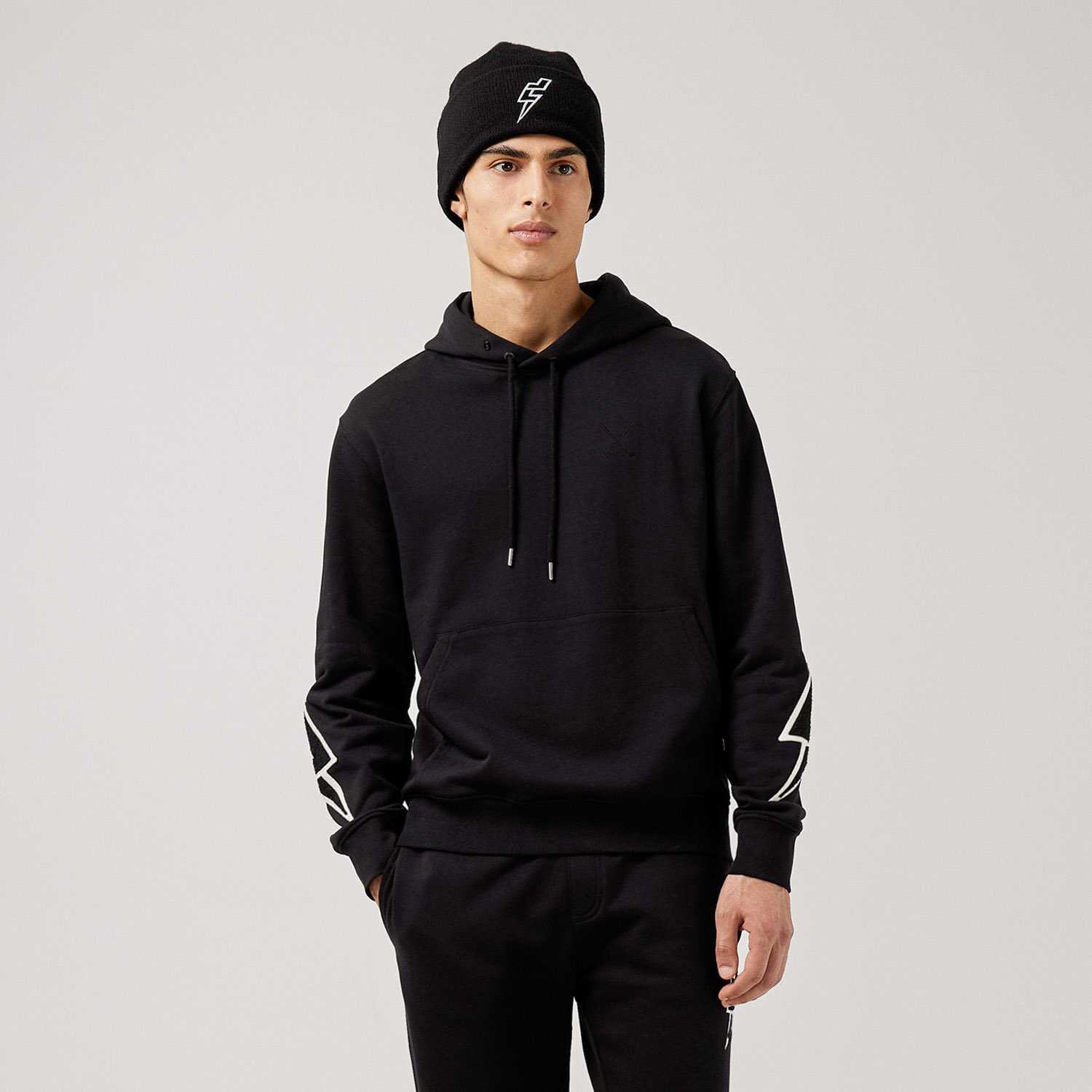 Jl Strike Hoodie Black - J.Lindeberg