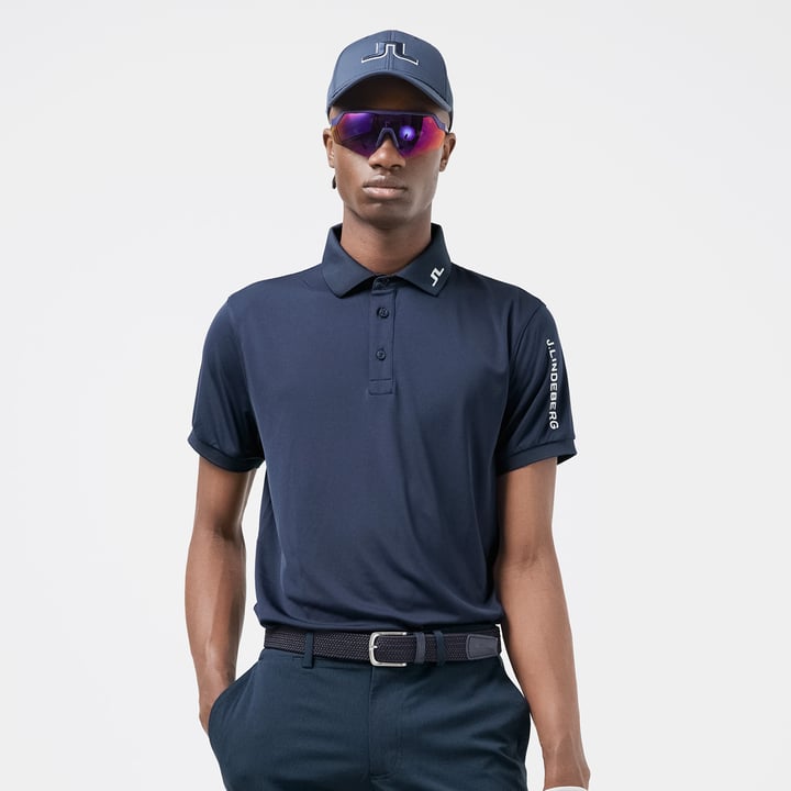 Tour Tech Reg Fit Golf Polo Blå J.Lindeberg