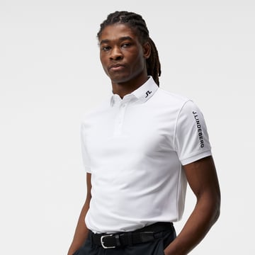 Tour Tech Reg Fit Golf Polo White J.Lindeberg