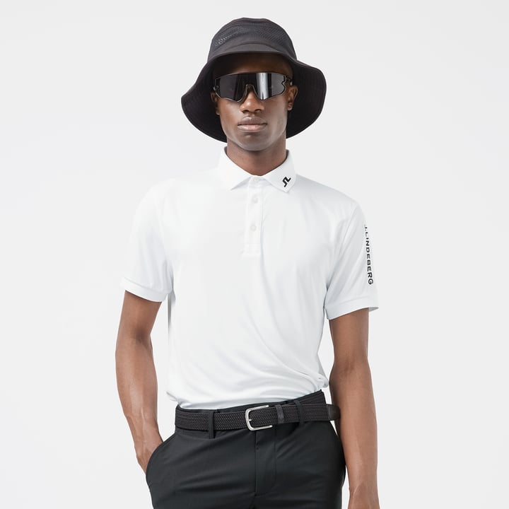 Tour Tech Reg Fit Golf Polo Vit J.Lindeberg