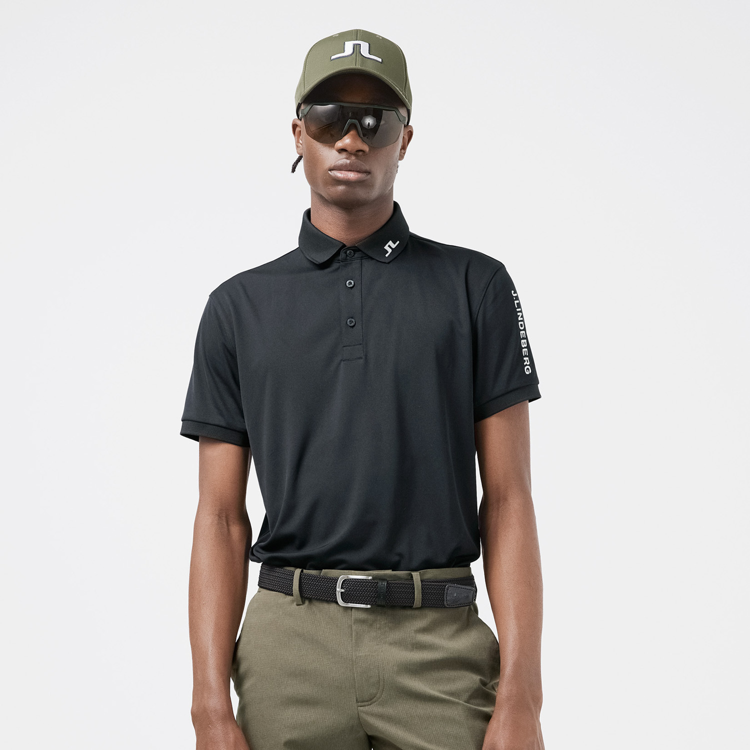 Tour Tech Reg Fit Golf Polo Black - J 