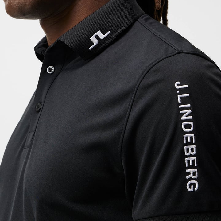 Tour Tech Reg Fit Golf Polo Musta J.Lindeberg