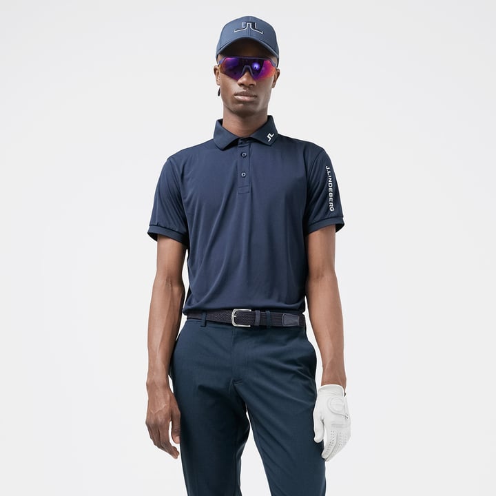 Tour Tech Reg Fit Golf Polo Blå J.Lindeberg