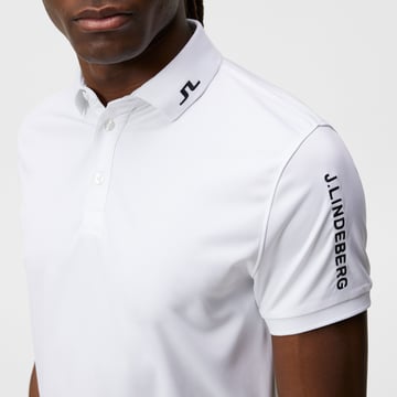 Tour Tech Reg Fit Golf Polo White J.Lindeberg