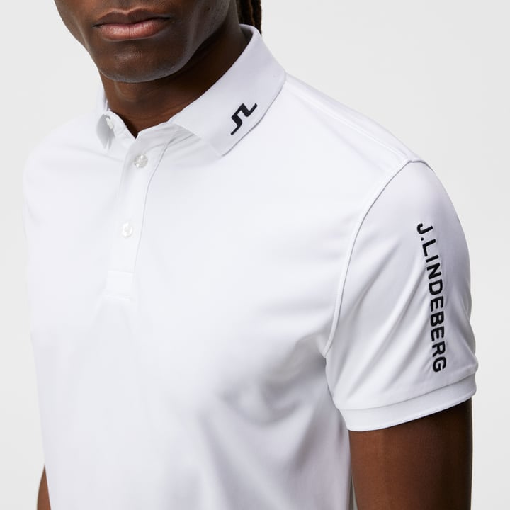 Tour Tech Reg Fit Golf Polo Vit J.Lindeberg