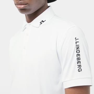 Tour Tech Reg Fit Golf Polo Vit J.Lindeberg