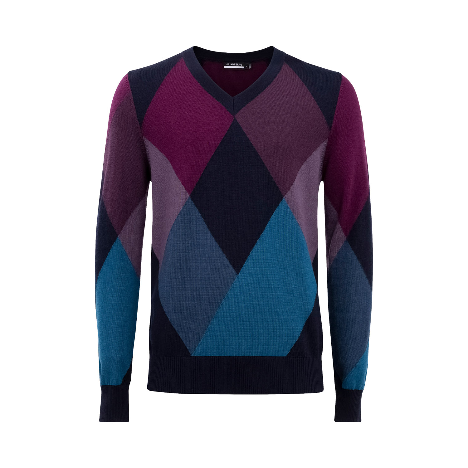 Active Argyle Golf Sweater Blue - J 