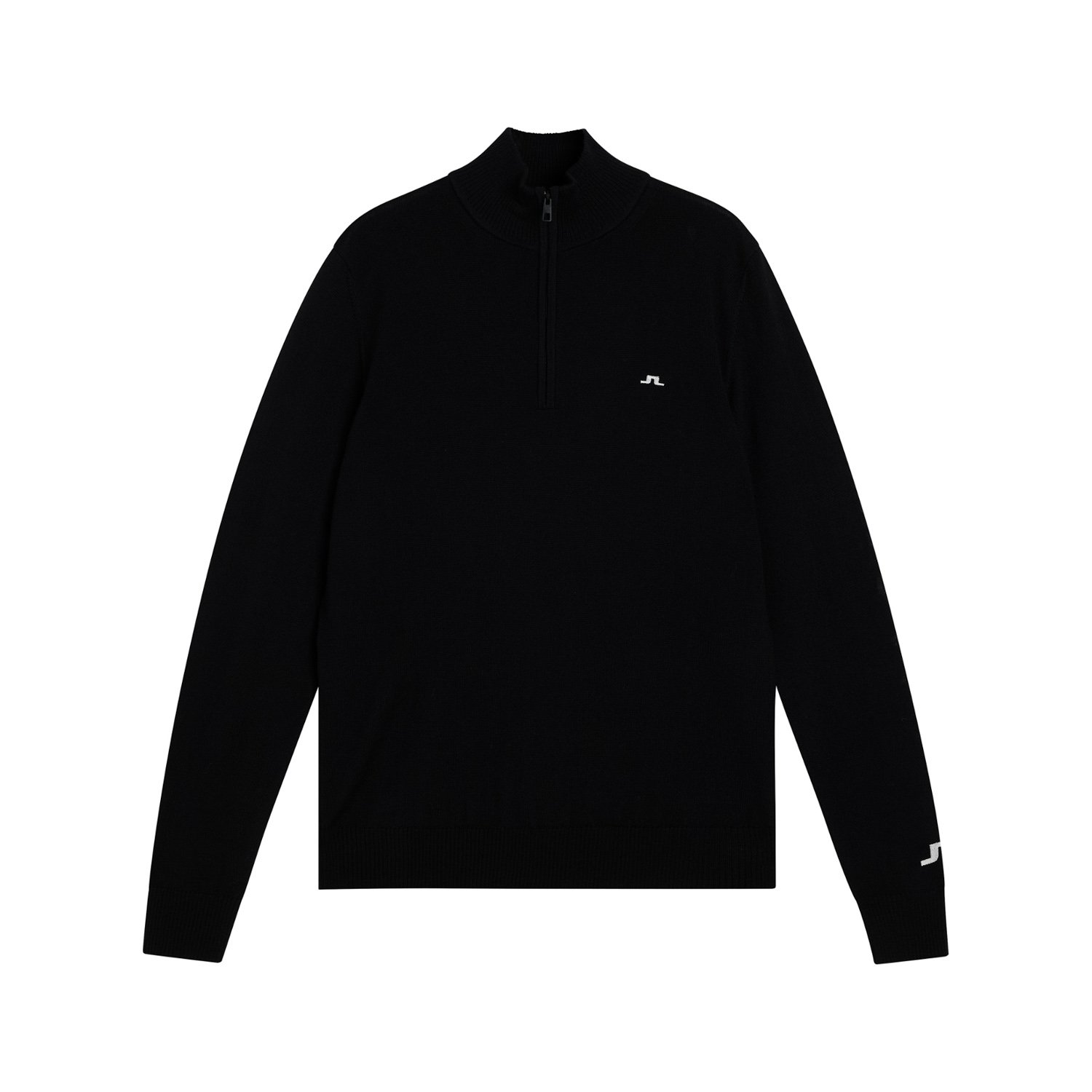 Kian Zipped Golf Sweater Svart