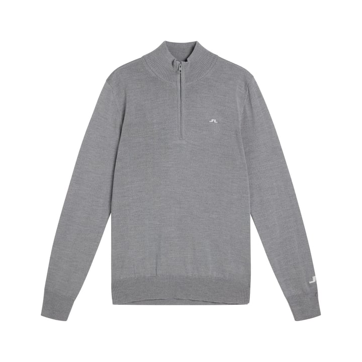 Kian Zipped Golf Sweater Gray J.Lindeberg Kian Zipped Golf Sweater Gray J.Lindeberg