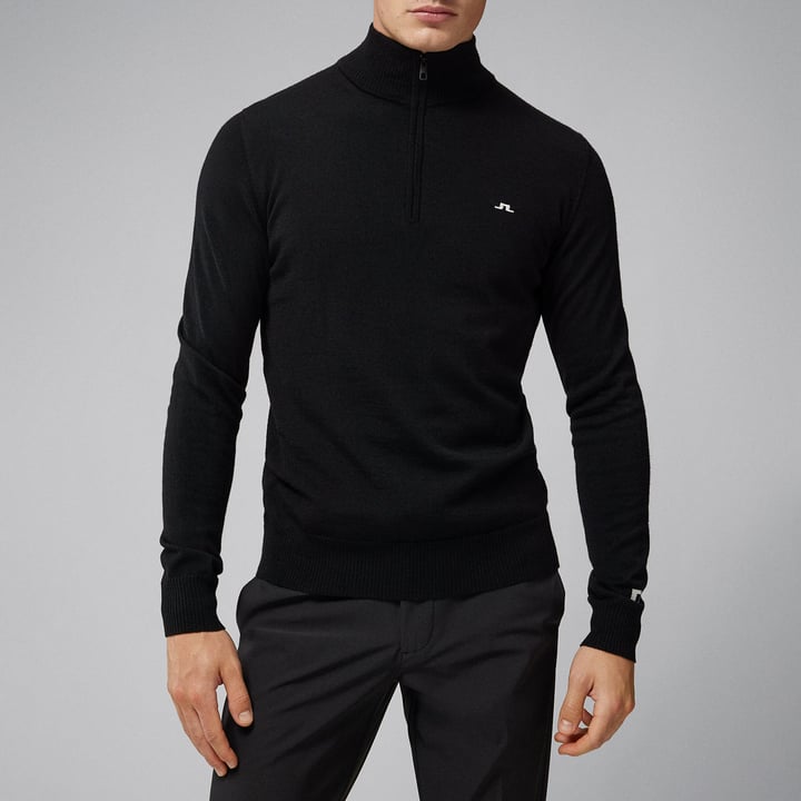Kian Zipped Golf Sweater Sort J.Lindeberg
