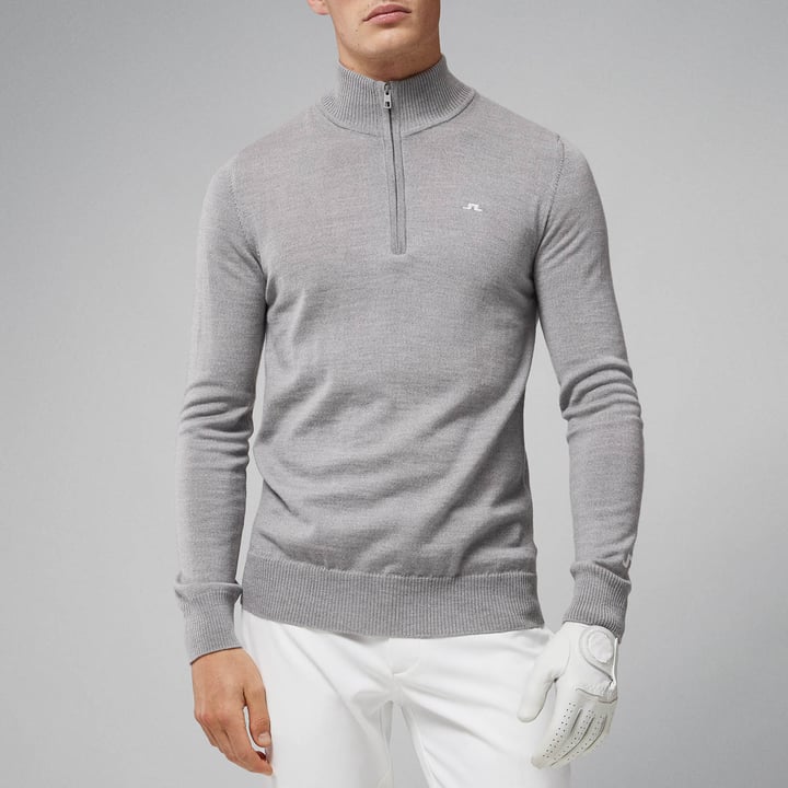Kian Zipped Golf Sweater Grå J.Lindeberg