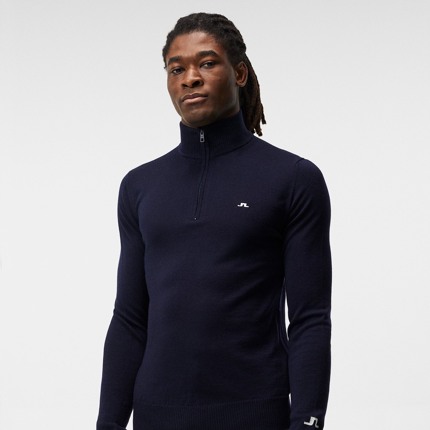 Kian Zipped Golf Sweater Blau J.Lindeberg Kian Zipped Golf Sweater Blau J.Lindeberg