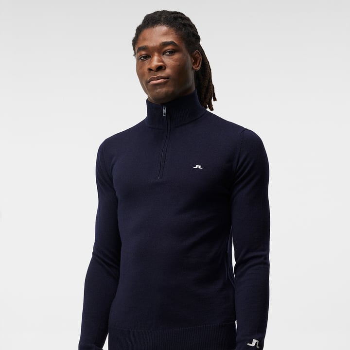 Kian Zipped Golf Sweater Blue J.Lindeberg Kian Zipped Golf Sweater Blue J.Lindeberg