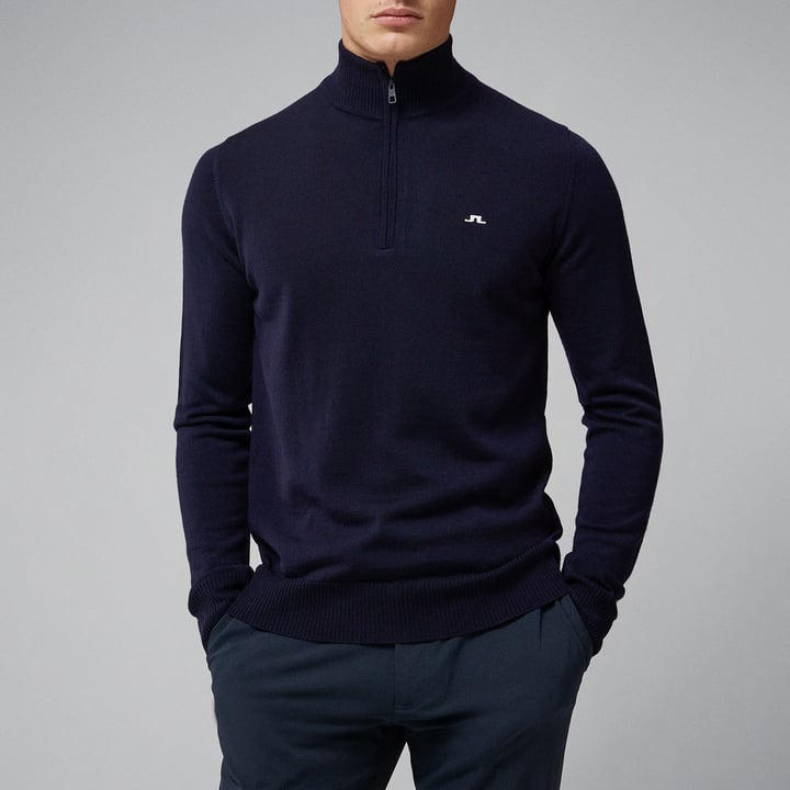 Kian Zipped Golf Sweater Blå J.Lindeberg