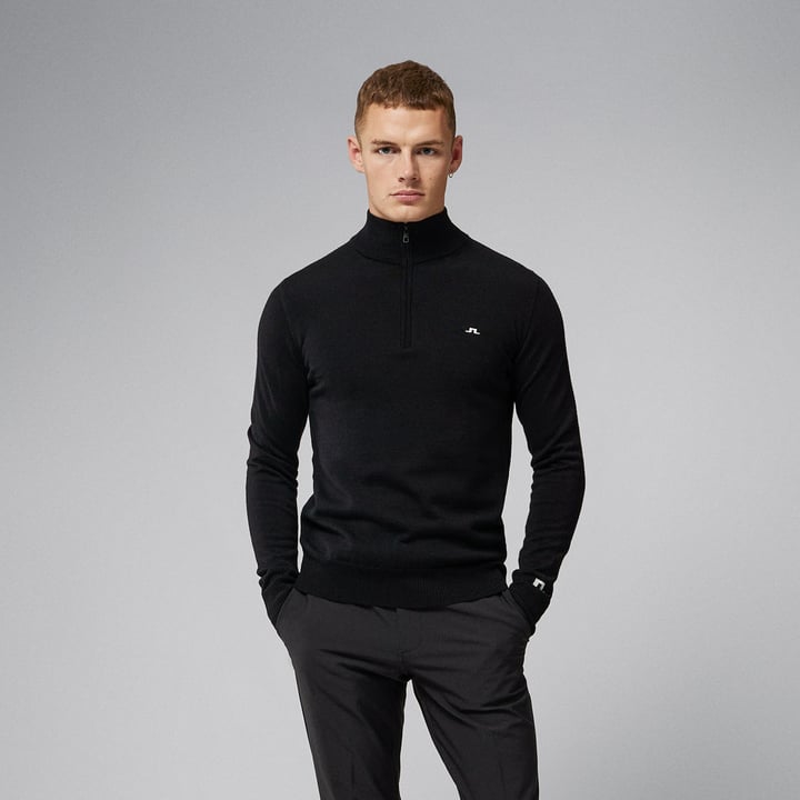 Kian Zipped Golf Sweater Sort J.Lindeberg