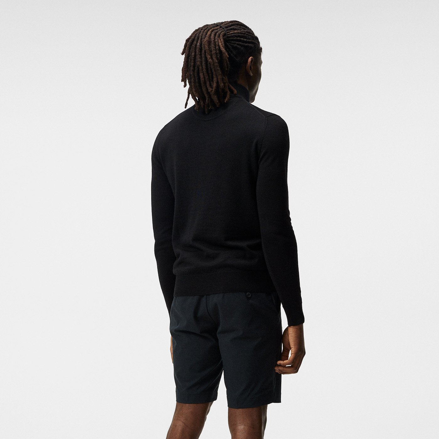 Kian Zipped Golf Sweater Le noir J.Lindeberg