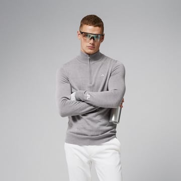 Kian Zipped Golf Sweater Grå J.Lindeberg