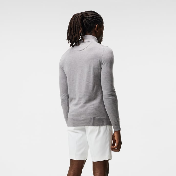 Kian Zipped Golf Sweater Gray J.Lindeberg Kian Zipped Golf Sweater Gray J.Lindeberg