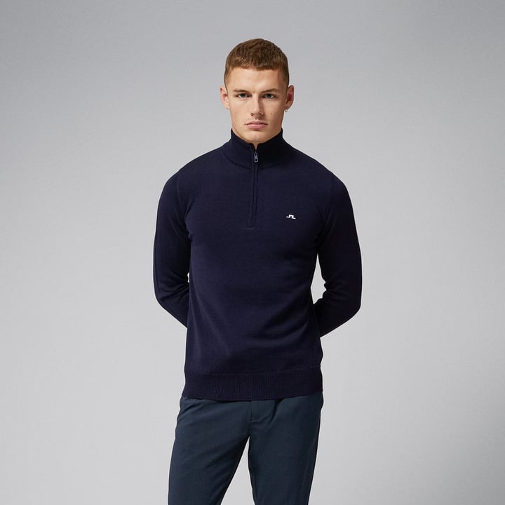 Kian Zipped Golf Sweater Blå J.Lindeberg