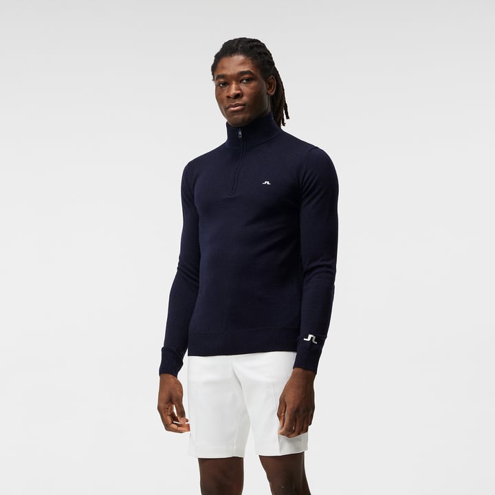 Kian Zipped Golf Sweater Blue J.Lindeberg Kian Zipped Golf Sweater Blue J.Lindeberg