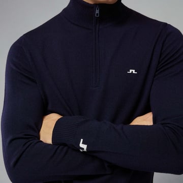 Kian Zipped Golf Sweater Blå J.Lindeberg