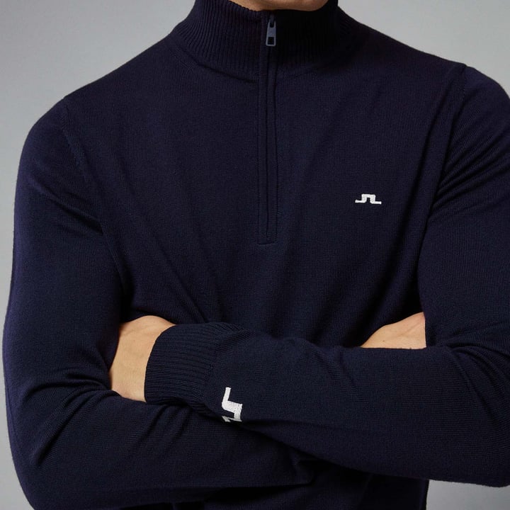 Kian Zipped Golf Sweater Blå J.Lindeberg