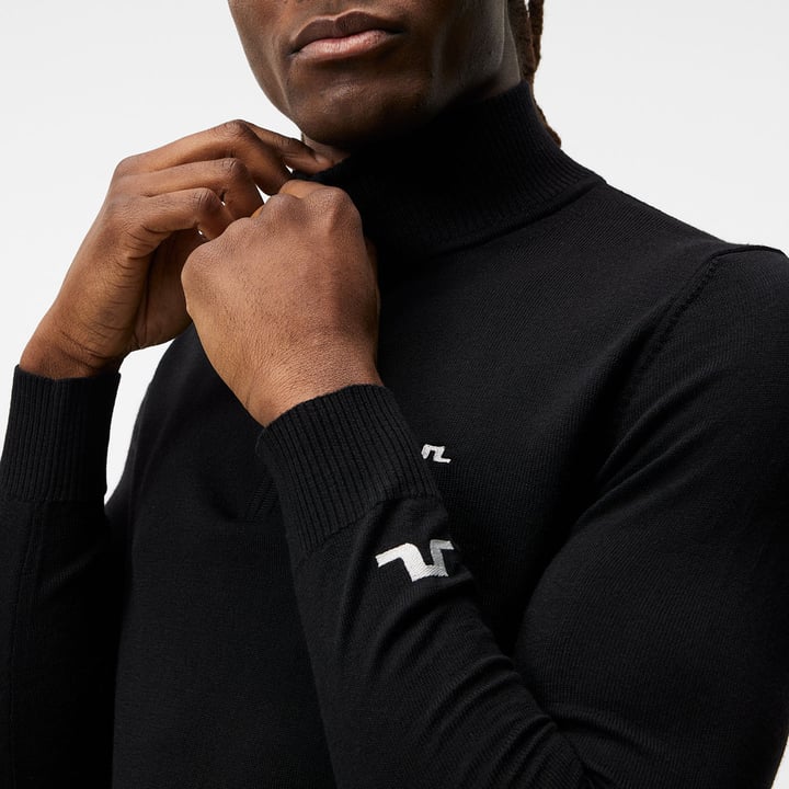 Kian Zipped Golf Sweater Black J.Lindeberg Kian Zipped Golf Sweater Black J.Lindeberg