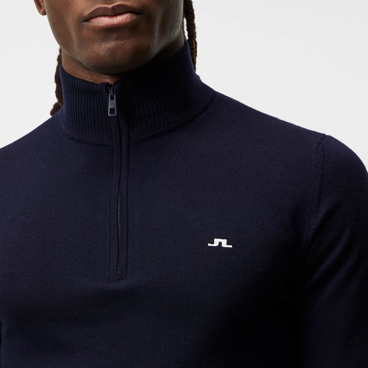 Kian Zipped Golf Sweater Blue J.Lindeberg Kian Zipped Golf Sweater Blue J.Lindeberg