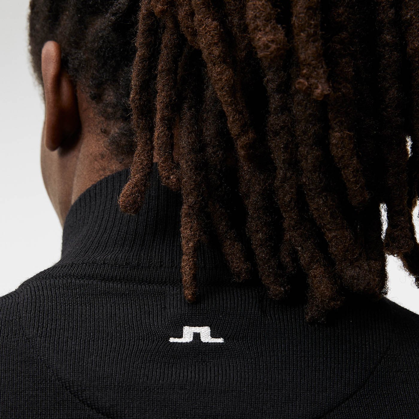 Kian Zipped Golf Sweater Le noir J.Lindeberg