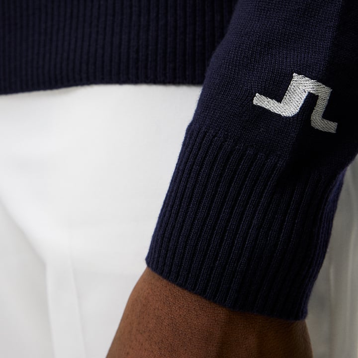 J Lindeberg Kian Zip Neck Golf Sweater - Navy J Lindeberg Kian Zip Neck Golf Sweater - Navy