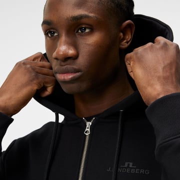 Alpha Zip Hood Schwarz J.Lindeberg