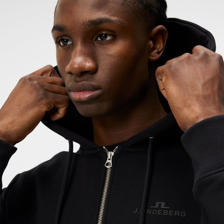 Alpha Zip Hood Schwarz J.Lindeberg