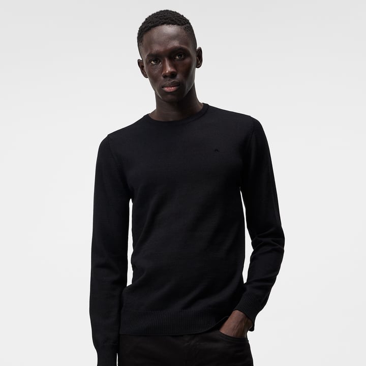 Lyle Merino Crew Neck Sweater Musta J.Lindeberg Lyle Merino Crew Neck Sweater Musta J.Lindeberg