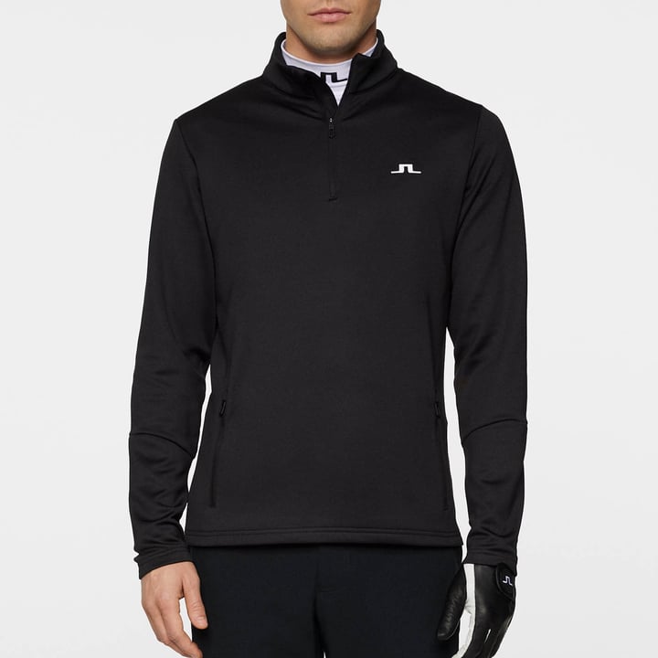 Aerial Quarter Zip Mid Layer Svart J.Lindeberg Aerial Quarter Zip Mid Layer Svart J.Lindeberg