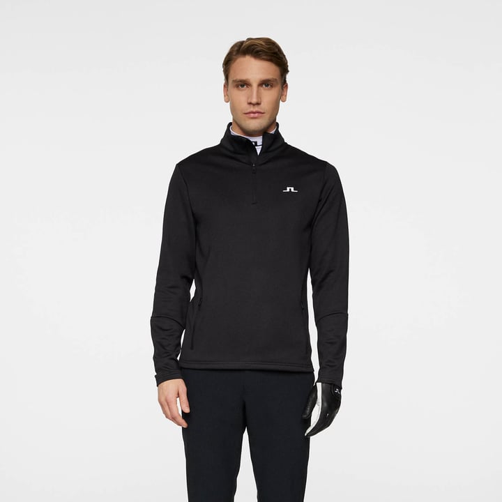 Aerial Quarter Zip Mid Layer Svart J.Lindeberg Aerial Quarter Zip Mid Layer Svart J.Lindeberg