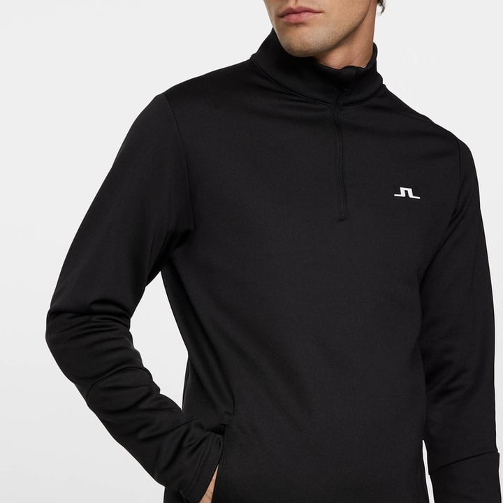 Aerial Quarter Zip Mid Layer Svart J.Lindeberg Aerial Quarter Zip Mid Layer Svart J.Lindeberg