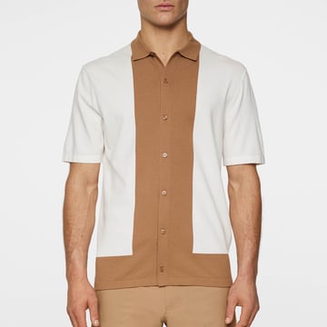 Rue Knitted Polo Shirt Weiß J.Lindeberg