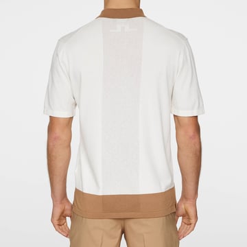 Rue Knitted Polo Shirt Weiß J.Lindeberg
