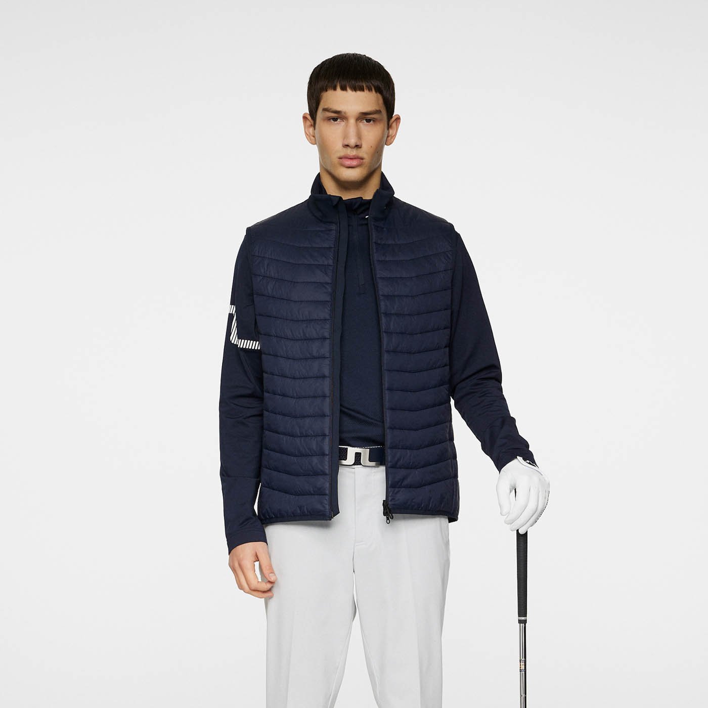 Holden Quilt Hybrid Vest Blå J.Lindeberg